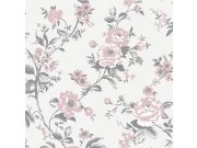 Šedá vliesová tapeta na zeď, Květy, M57703, Adéle, Ugépa