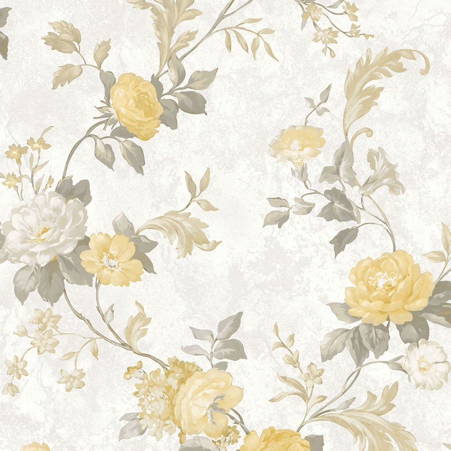 Tapety Yara - Tapety dle materiálu - Vliesové tapety - Šedá vliesová tapeta na zeď, Květy, M58002, Adéle, Ugépa Šedá vliesová tapeta na zeď, Květy, M58002, Adéle, Ugépa - Vliesové tapety
