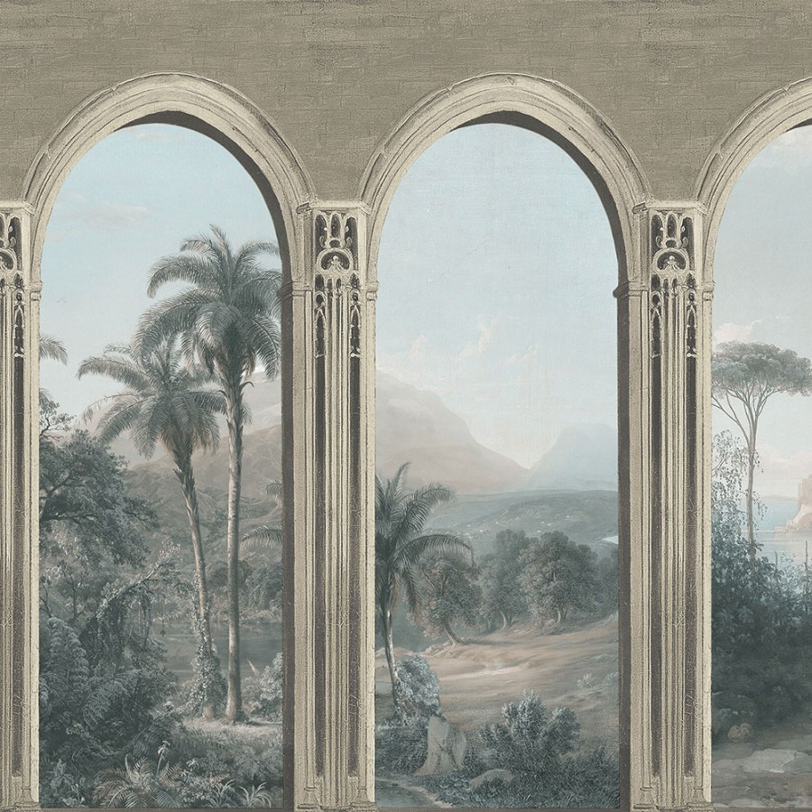 Šedá vliesová tapeta na zeď, Podloubí, M59287D, Adéle, Ugépa - Vliesové tapety