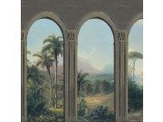 Hnědá vliesová tapeta na zeď, Podloubí, M59289D, Adéle, Ugépa Tapety Yara - Ugépa