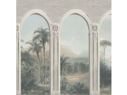 Tapety Yara Tapety dle materiálu Vliesové tapety - Šedá vliesová tapeta na zeď, Podloubí, M59297D, Adéle, Ugépa Šedá vliesová tapeta na zeď, Podloubí, M59297D, Adéle, Ugépa