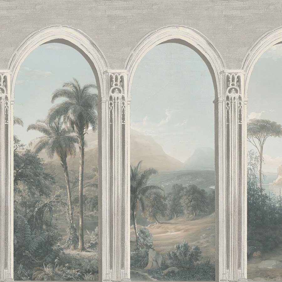 Šedá vliesová tapeta na zeď, Podloubí, M59297D, Adéle, Ugépa - Vliesové tapety