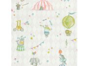 Tapety Yara Tapety dle materiálu Vliesové tapety - Růžová dětská tapeta na zeď, zvířátka v cirkuse 220740, Doodleedo, BN Walls Růžová dětská tapeta na zeď, zvířátka v cirkuse 220740, Doodleedo, BN Walls