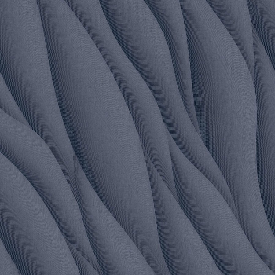 Strukturovaná vliesová tapeta modrá, vlnky, AF24532, Affinity, Decoprint - Vliesové tapety