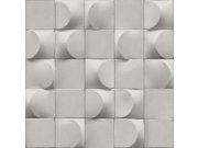 Geometrická strukturovaná světle šedá 3D tapeta, AF24522, Affinity, Decoprint