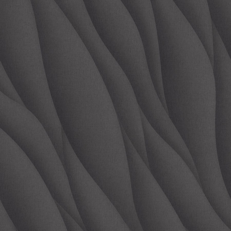 Strukturovaná vliesová tapeta tmavě šedá, vlnky, AF24534, Affinity, Decoprint - Vliesové tapety