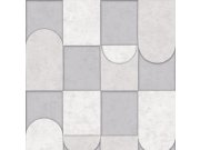 Geometrická vliesová tapeta na zeď světle šedá, AF24553, Affinity, Decoprint
