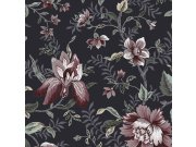 Černá vliesová tapeta s květinovým vzorem, 121090, Laura Ashley 3