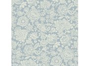 Modro-bílá vliesová květinová tapeta na zeď, 121073, Laura Ashley 3