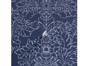 Modro-bílá vliesová tapeta na zeď, květiny, listy, 119852, Laura Ashley 3