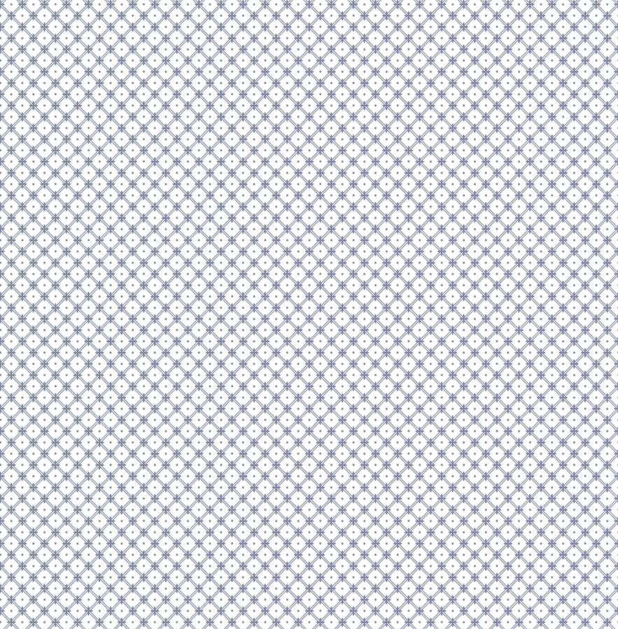 Bílo-modrá mřížková vliesová tapeta na zeď, 120135, Laura Ashley 3 - Vliesové tapety