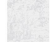 Romantická šedá vliesová tapeta na zeď, 118495, Laura Ashley 3