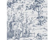 Romantická modro-bílá vliesová tapeta na zeď, 118494, Laura Ashley 3
