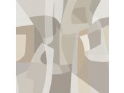 Geometrická vliesová obrazová tapeta na zeď, šedo-béžová, SOD27093, Soleado, Decoprint