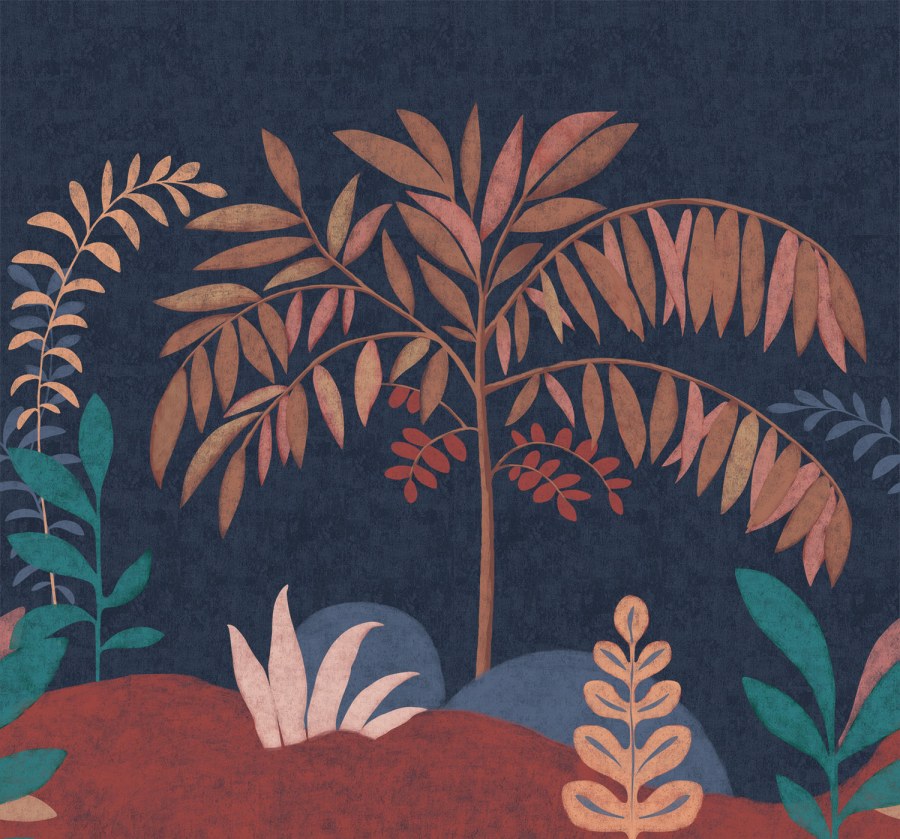 Vliesová obrazová tapeta na zeď, krajina, stromy, modrá, SOD27092, Soleado, Decoprint - Vliesové tapety