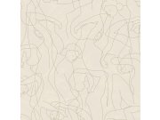 Grafická vliesová tapeta na zeď, obrysy postav, krémová, SO27043, Soleado, Decoprint