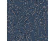 Tapety Yara Tapety dle materiálu Vliesové tapety - Grafická vliesová tapeta na zeď, obrysy postav, modrá, SO27040, Soleado, Decoprint Grafická vliesová tapeta na zeď, obrysy postav, modrá, SO27040, Soleado, Decoprint