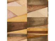 Geometrická vliesová tapeta na zeď, hnědá, SO27032, Soleado, Decoprint