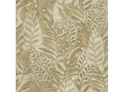 Vliesová béžová tapeta, listy, textilní struktura TA25061 Tahiti, Decoprint