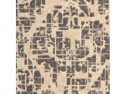 Hnědá vliesová zámecká tapeta, Ornamenty, 28716, Kaleido, Limonta