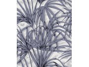 Luxusní šedo-stříbrná vliesová tapeta s palmovými listy, Z77549, Savana, Zambaiti Parati