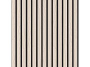 Luxusní béžová vliesová tapeta, imitace dřeva, palubky, lamely, Z77544, Savana, Zambaiti Parati