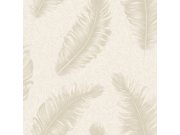Luxusní béžová vliesová tapeta s peříčky, Z77529, Savana, Zambaiti Parati