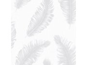 Tapety Yara Tapety dle materiálu Vliesové tapety - Luxusní šedo-stříbrná vliesová tapeta s peříčky, Z77528, Savana, Zambaiti Parati Luxusní šedo-stříbrná vliesová tapeta s peříčky, Z77528, Savana, Zambaiti Parati