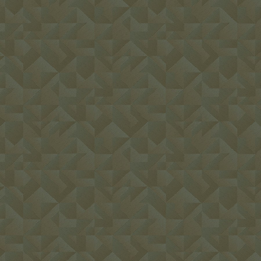 Luxusní zelená geometrická vliesová tapeta na zeď, Z54535, Fuksas, Zambaiti Parati - Vliesové tapety