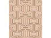 Hnědo-zlatá geometrická vliesová retro tapeta na zeď, Z77520, Savana, Zambaiti Parati