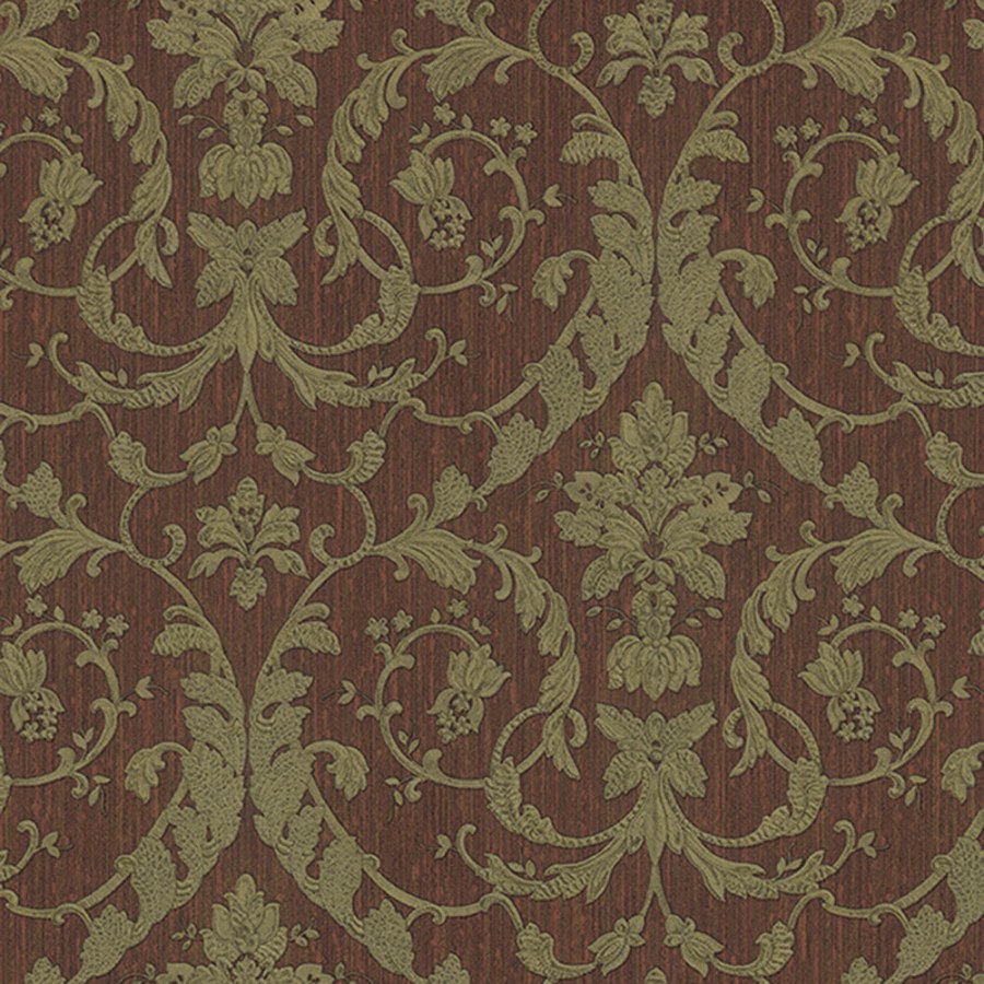 Luxusní vínovo-zlatá zámecká vliesová tapeta M13037, Murella Italia, Zambaiti Parati - Tapety na zeď