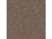 Luxusní šedo-měděná geometrická vliesová tapeta na zeď, Z54504, Fuksas, Zambaiti Parati