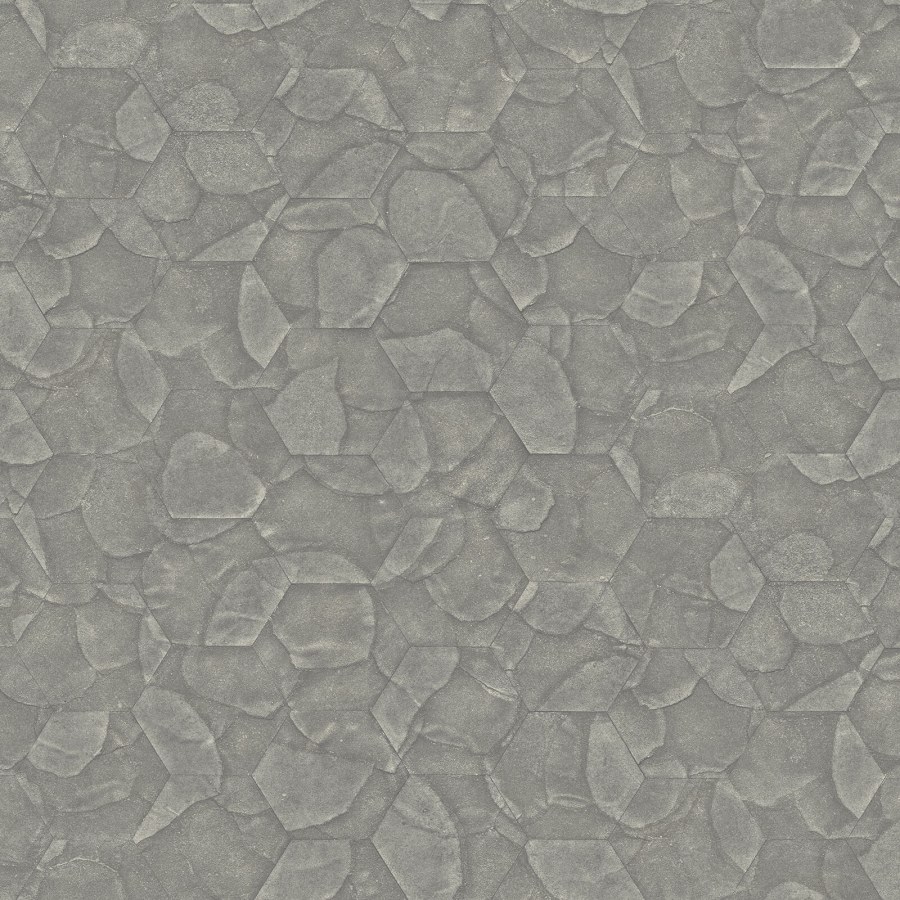 Luxusní šedo-stříbrná geometrická vliesová tapeta na zeď, Z54503, Fuksas, Zambaiti Parati - Vliesové tapety