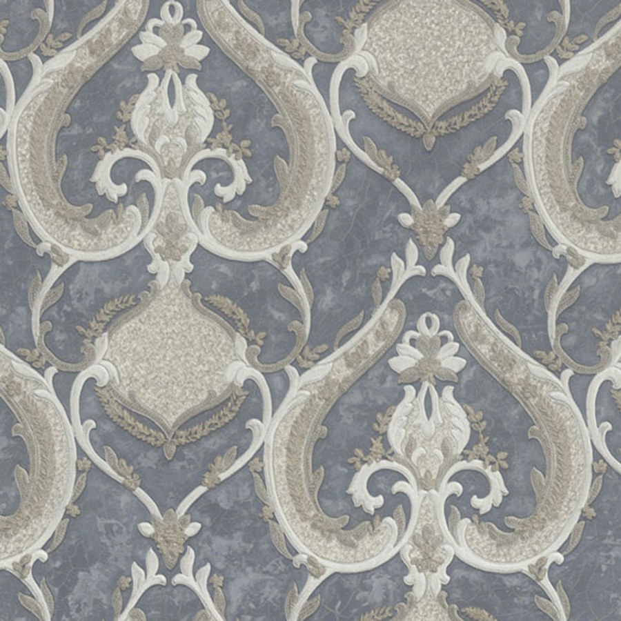 Luxusní šedo-stříbrná zámecká vliesová tapeta M31910, Magnifica Murella, Zambaiti Parati - Vliesové tapety