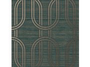 Luxusní zelená geometrická tapeta na zeď, 120859 Indulgence Graham Brown