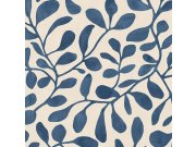 Modrá vliesová tapeta, rostliny, větvičky, listy 318035, Twist, Eijffinger