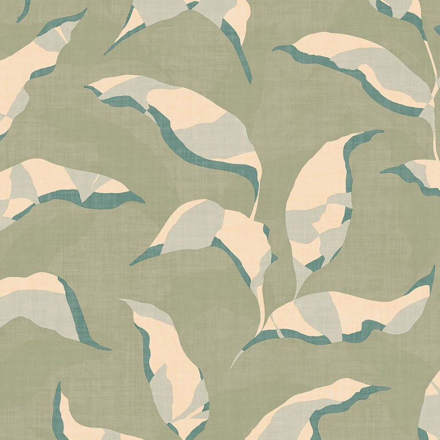 Zelená vliesová tapeta, rostliny, větvičky, listy 318051, Twist, Eijffinger