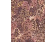 Vínová vliesová tapeta na zeď, příroda, stromy, listy, 121469, New Eden, Graham&Brown Premium