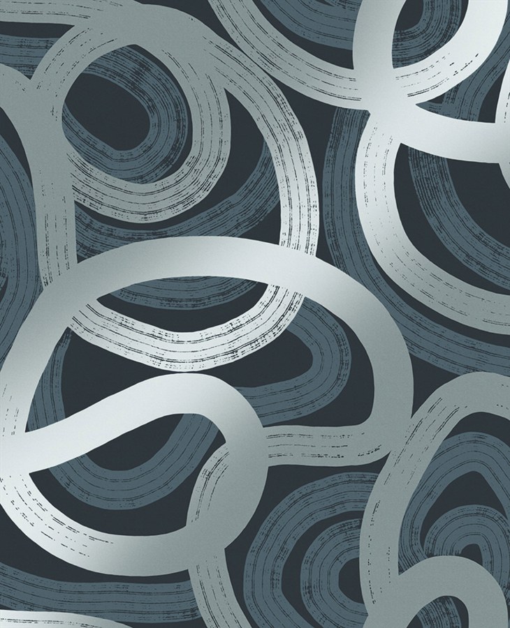 Modrá geometrická vliesová tapeta na zeď, 121460, New Eden, Graham&Brown Premium - Vliesové tapety