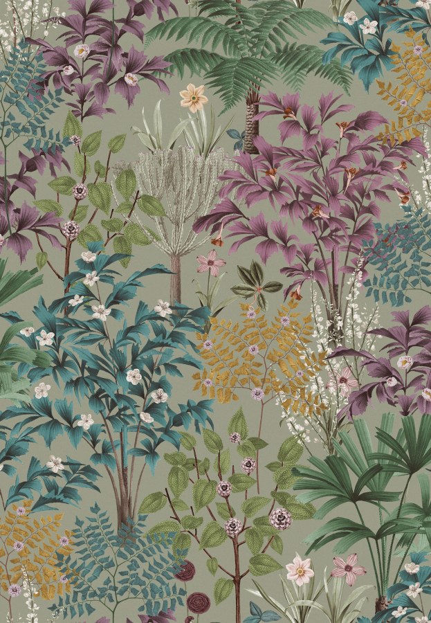 Zelená vliesová květinová tapeta na zeď, 120655, Retreat, Graham&Brown Premium - Vliesové tapety