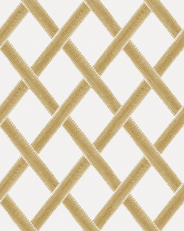 Bílo-okrová vliesová geometrická tapeta na zeď, 120635, Retreat, Graham&Brown Premium - Vliesové tapety