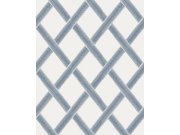 Bílo-modrá vliesová geometrická tapeta na zeď, 120633, Retreat, Graham&Brown Premium