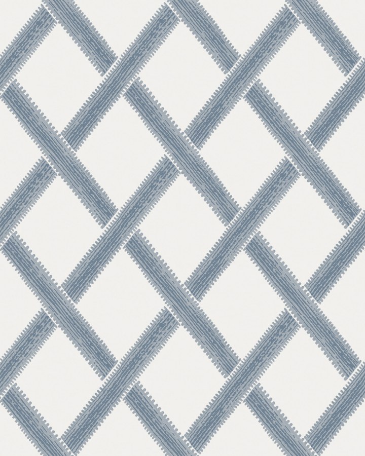 Bílo-modrá vliesová geometrická tapeta na zeď, 120633, Retreat, Graham&Brown Premium - Vliesové tapety