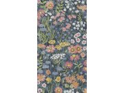 Modrá vliesová květinová tapeta na zeď, 120629, Retreat, Graham&Brown Premium