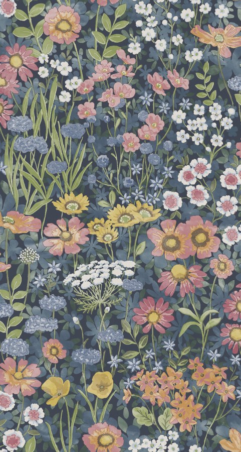 Tapety Yara - Tapety dle materiálu - Vliesové tapety - Modrá vliesová květinová tapeta na zeď, 120629, Retreat, Graham&Brown Premium Modrá vliesová květinová tapeta na zeď, 120629, Retreat, Graham&Brown Premium - Vliesové tapety