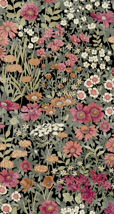 Černá vliesová květinová tapeta na zeď, 120628, Retreat, Graham&Brown Premium Černá vliesová květinová tapeta na zeď, 120628, Retreat, Graham&Brown Premium