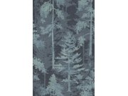 Modrá vliesová tapeta na zeď, les, stromy, 121426, New Eden, Graham&Brown Premium Tapety Yara - Graham & Brown Premium