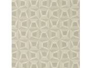 Béžová vliesová geometrická tapeta na zeď s vinylovým povrchem 31904, Textilia, Limonta Tapety Yara - Limonta