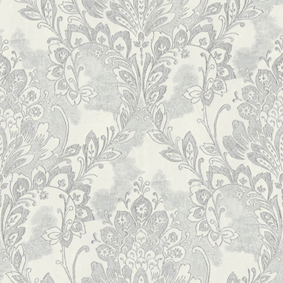 Šedo-stříbrná zámecká vliesová tapeta na zeď, 78417, Makalle II, Limonta - Vliesové tapety