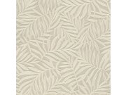 Šedá vliesová tapeta na zeď s vinylovým povrchem, Listy 31802, Textilia, Limonta